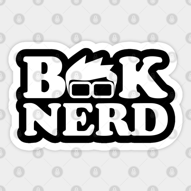 Book nerd with glasses Sticker by All About Nerds